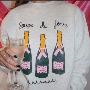 Gray Graphic champagne Sweater fabulous quality